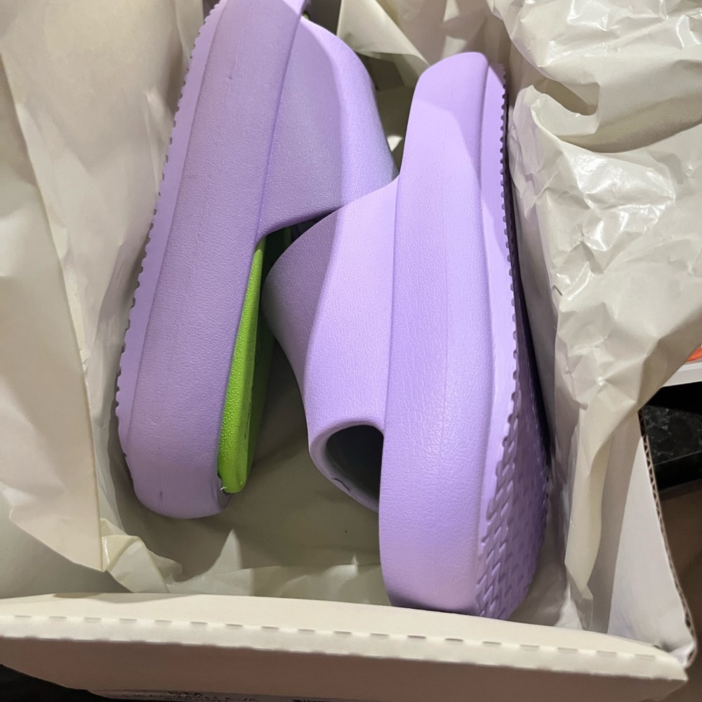 J-Slides Lavender/Green Slide Sandals